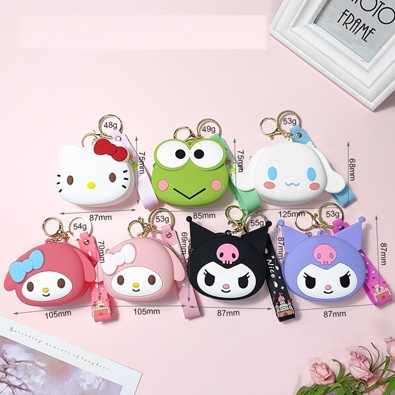 DOMPET KOIN MINI JELLY CASE POUCH SILIKON MODEL GANTUNGAN KUNCI