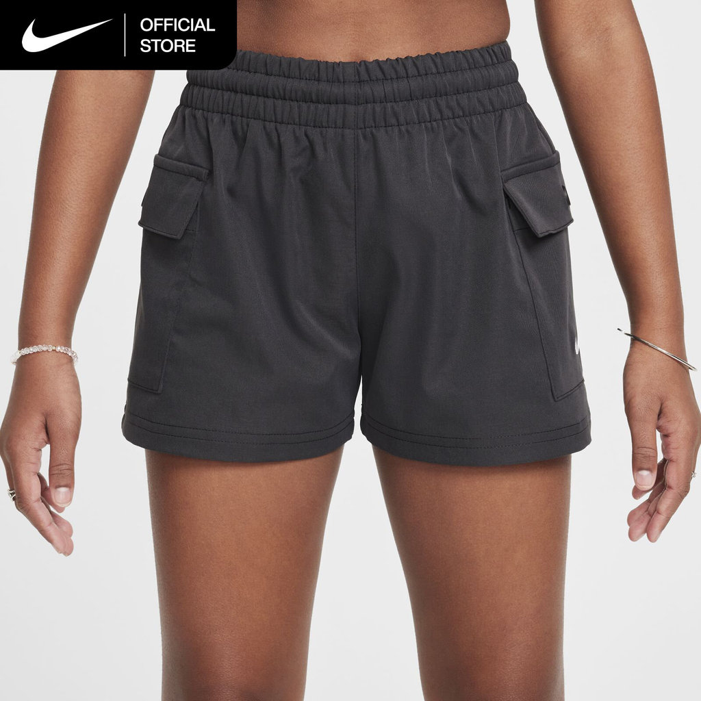 Nike Older Kids' Sportswear Woven Cargo Shorts - Black [HF8178-010]