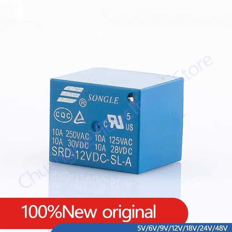 10/50PCS/Lot Original New Relay SRD-05VDC-SL-A SRD-12VDC-SL-A SRD-24VDC-SL-A 10A 250VAC 4PIN  5V 9V 