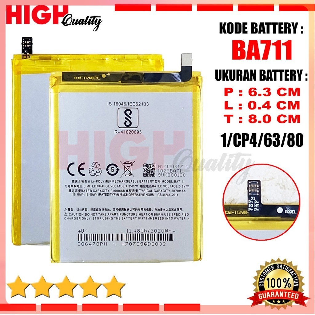 Ori Baterai Meizu M6 - M711M - M711C - M711Q - M711H Battery BA711 High Quality Batre Original
