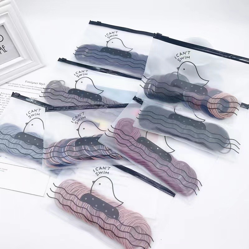 (WH)   Ikat Rambut Korea Karet Polos Isi 100pcs