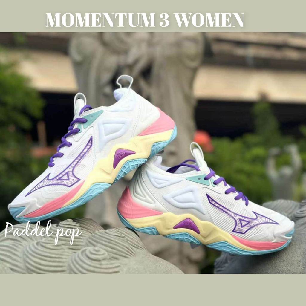 Sepatu Mizuno Momentum 2 Women's / Sepatu Voli / Sepatu Wanita Terbaru 2024 / Momentum 3 Warna Baru