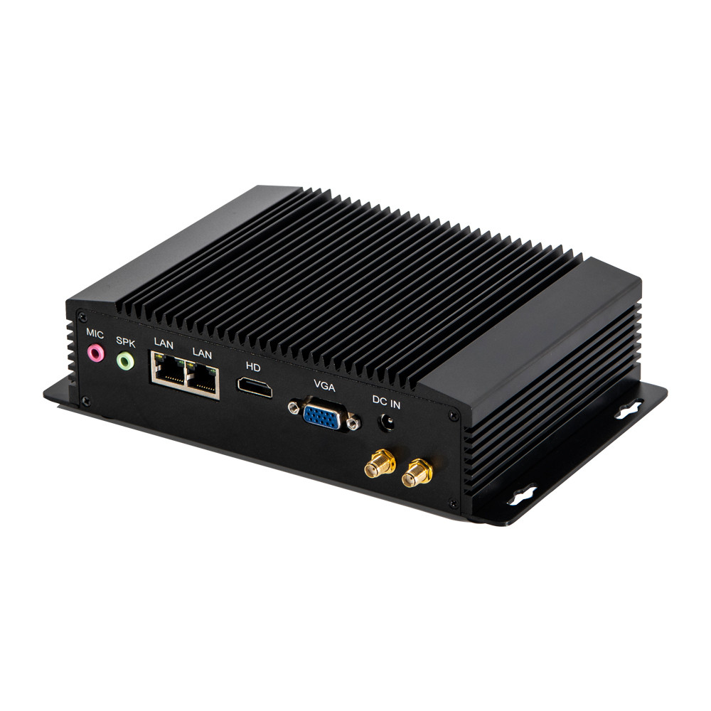 Dual LAN Mini PC Windows 7 Fanless Mini PC Pentium N3520 N2920 RS485 COM USB WIFI industrial PC Desk