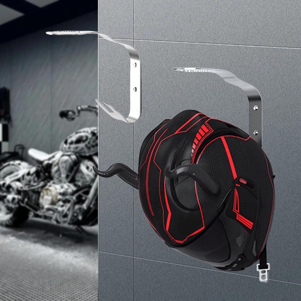 Motorcycle Helmet Hook Rack Wall Mount Motorcycle Helmet Holder Helmet Hanger for Motorcycle Bike Ba
