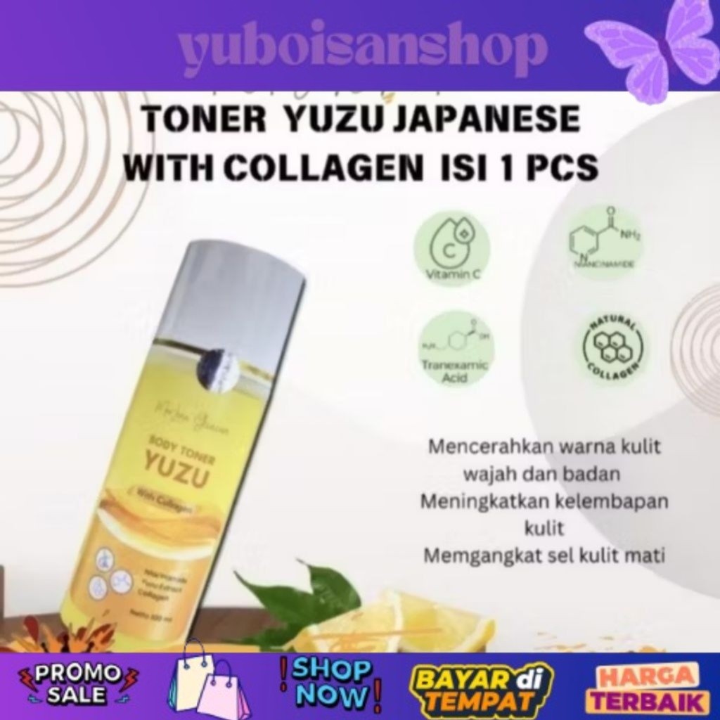 READY NOW Body Toner Marlena Yuzu Collagen - Toner Badan Yuzu (1pcs) MARLENA
