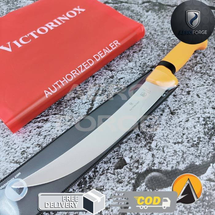 Pisau butcher breaking knife victorinox swibo 22 cm original swiss 5.8435.22 - 5.8435.22