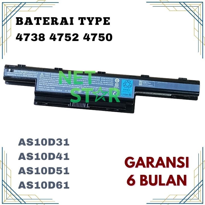 Baterai Acer Aspire 4755 4755G 4755Z 4755ZG 4755T 4738 Series -CP
