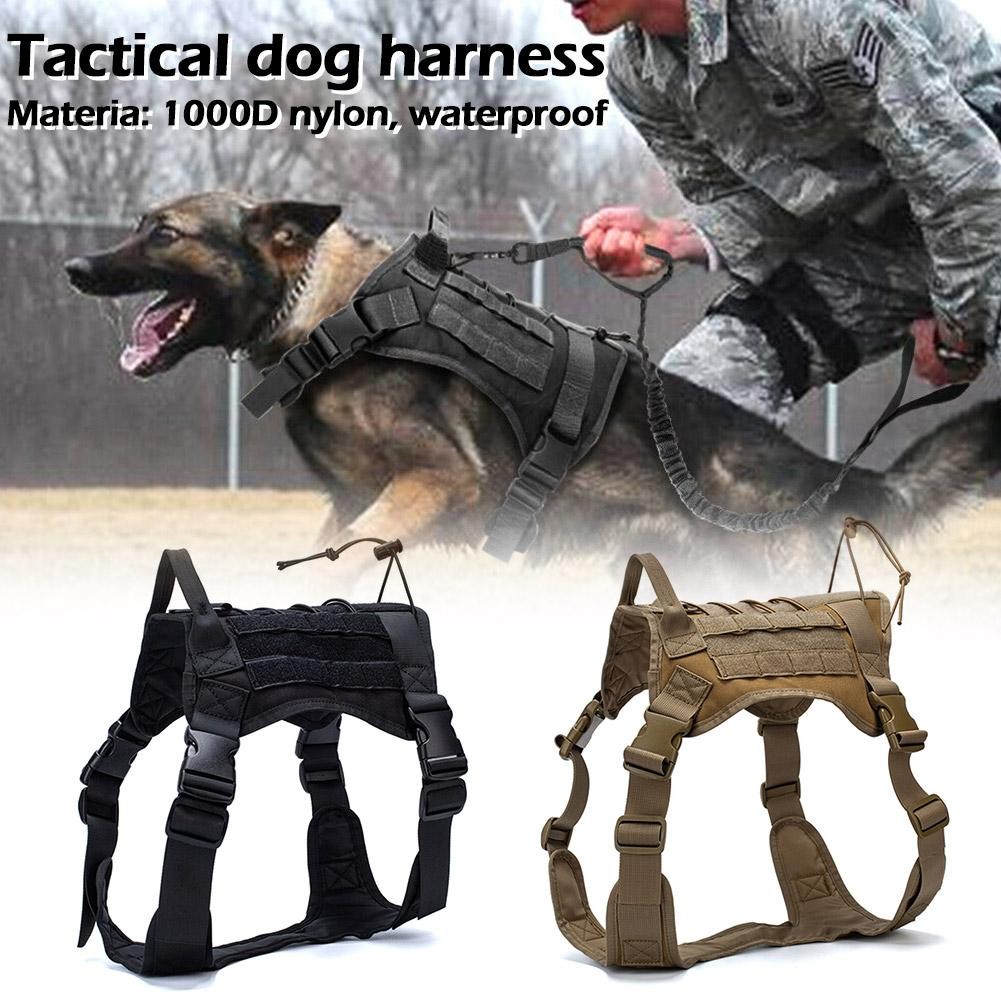 Dog Vest Rompi Anjing Polisi Tactical K9 Harness Anjing Besar Ukuran L Bahan Nylon 1000D Adjustable