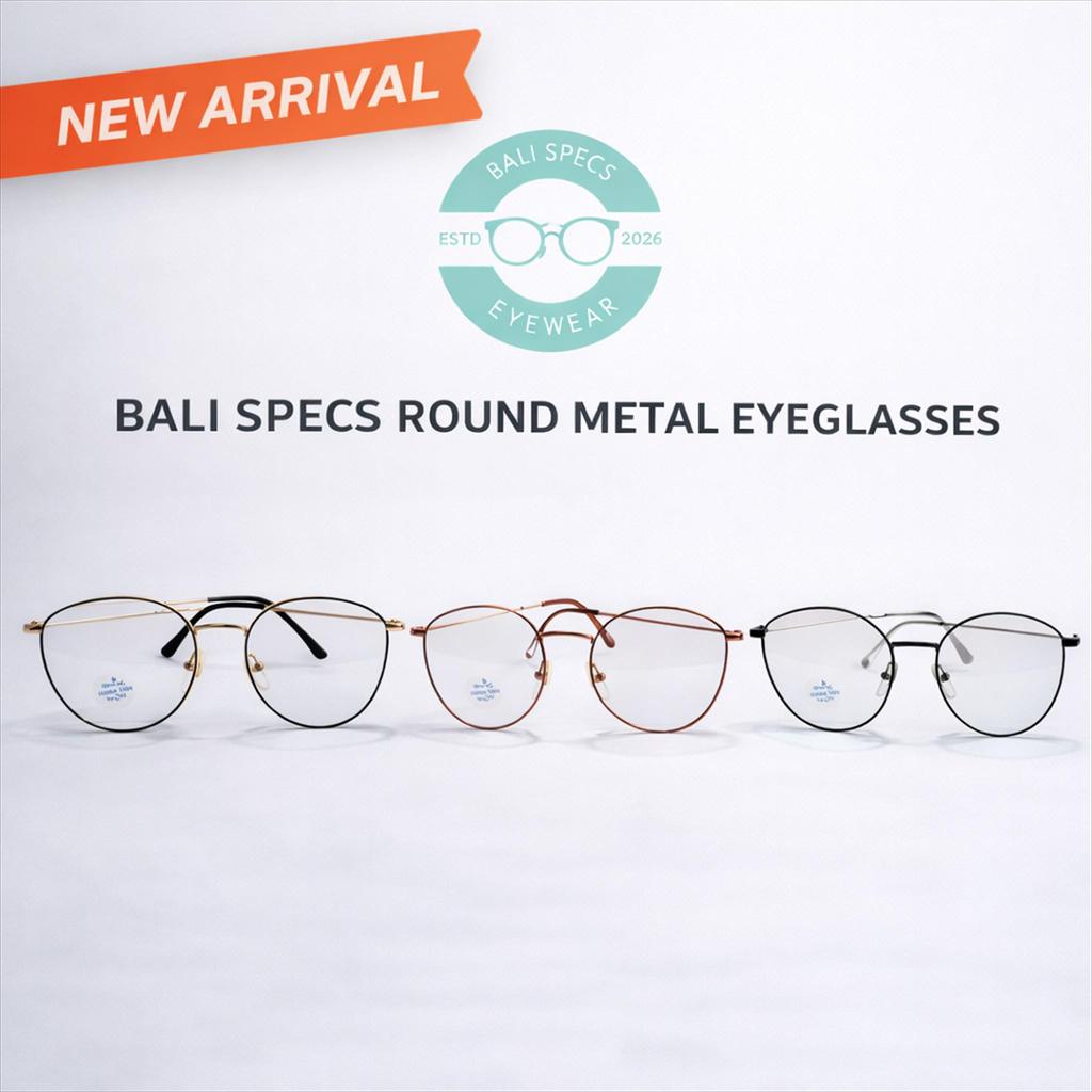 Frame Kacamata Metal Round Premium Unisex
