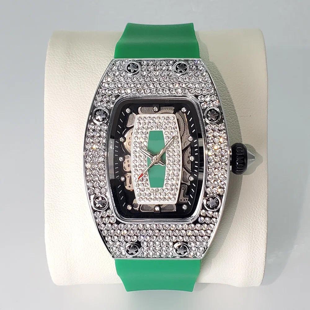 Jam Tangan Wanita Luxury Diamond Watch For Women Elegant Tonneau Original Design Watches Fashion Ice