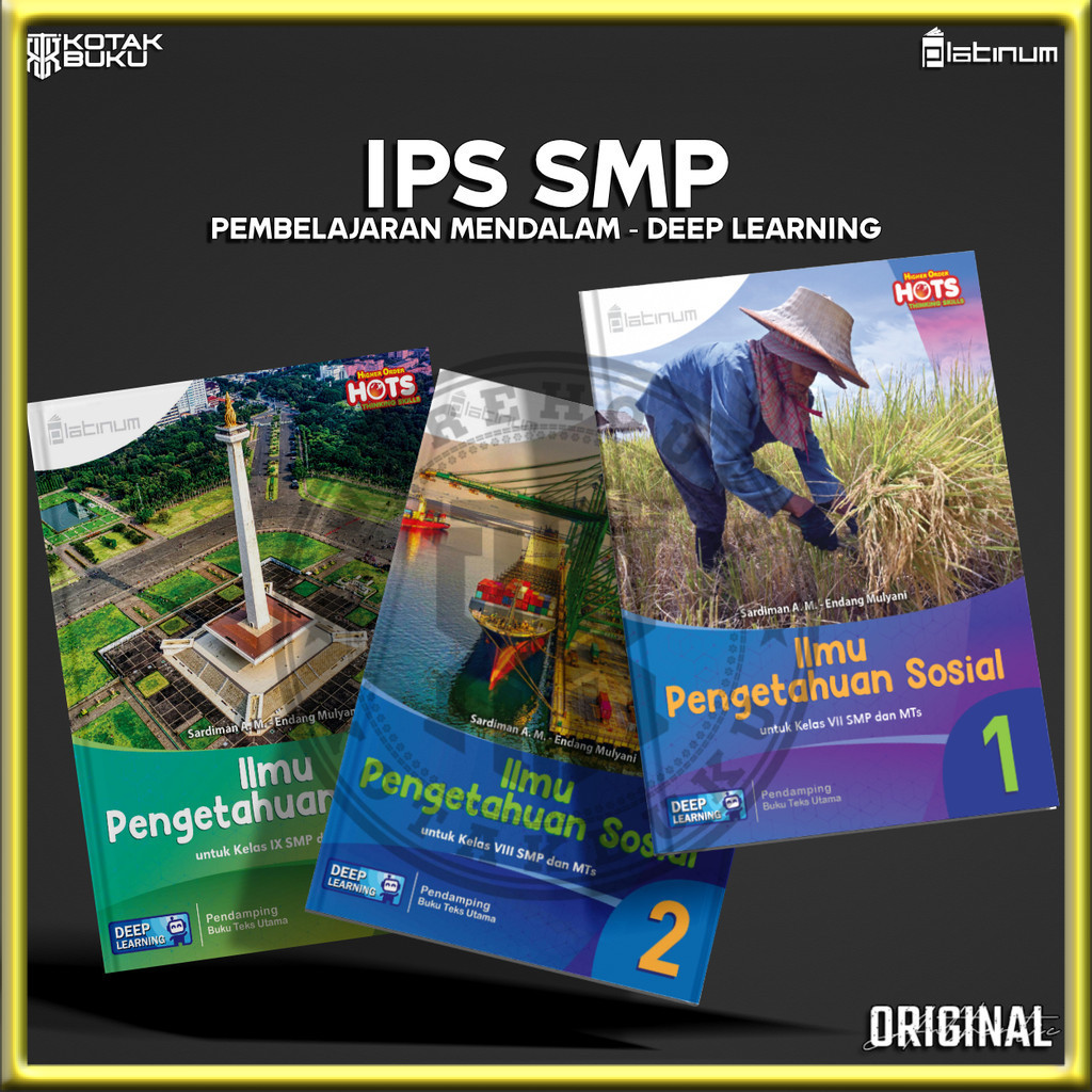 [ TS ] Buku IPS Kelas 7 8 9 SMP Deep Learning / IPS SMP / Platinum