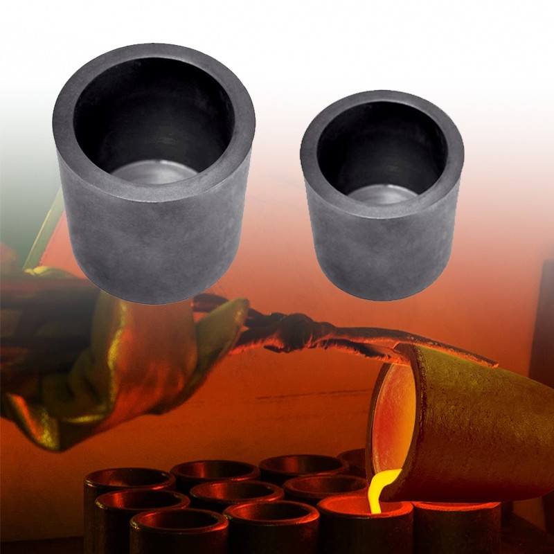 Graphite Crucible Melting Pot Wadah Peleburan Logam Mulia Emas Perak Tembaga Kuningan Tahan Panas