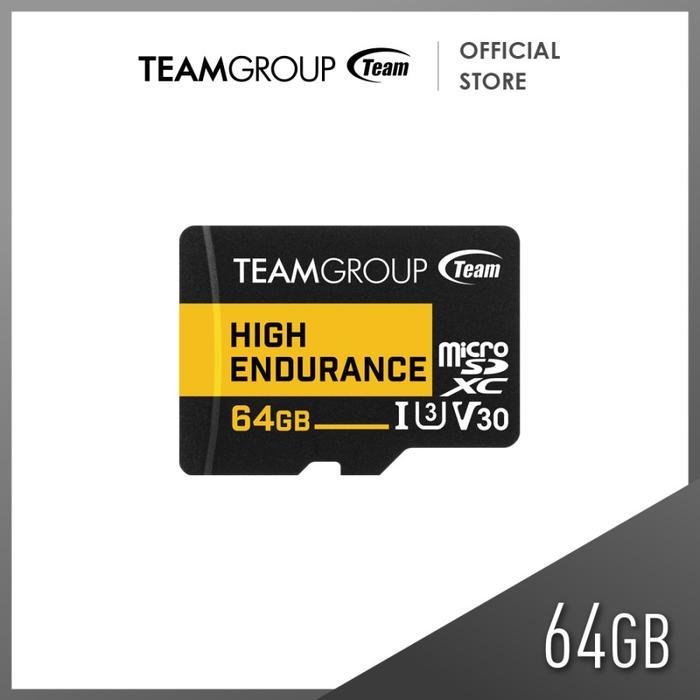 TEAMGROUP High Endurance MicroSDXC V30 U3 UHS-1 64GB No Adapter