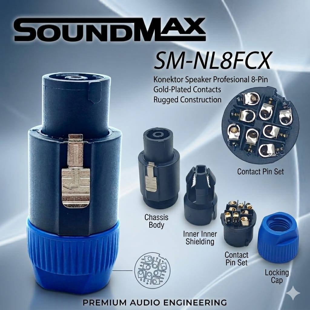 Jack Speakon 8 Pin NL8FCX Jeck Spikon 8Pin