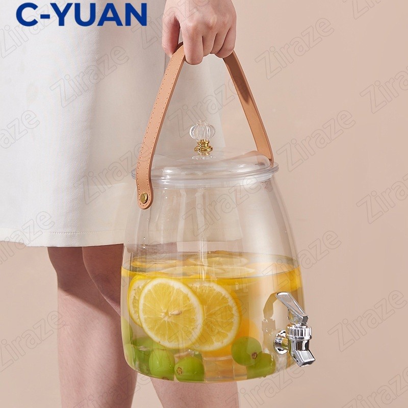 cyuan Ember Jus (Dengan pegangan tarik), Ketel Air Dingin Gaya Jepang dengan Dispenser Air Keran, Ke
