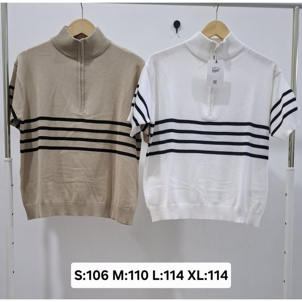 EXECUTIVE BAJU  ATASAN WANITA LENGAN PENDEK TEXTURE KNIT