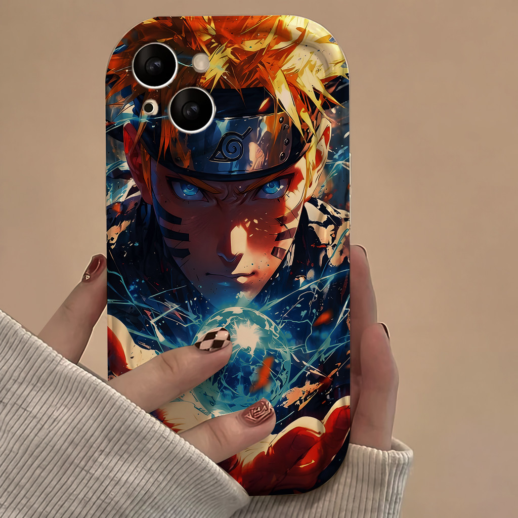Kasus Telepon Anime Naruto Dengan Chakra Bola Biru Cocok untuk iPhone 16 15 14 13 12 11 Pro Max 14 1