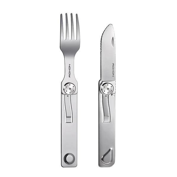 ROXON C3 - 2in1 Folding Cutlery Set Camping Outdoor