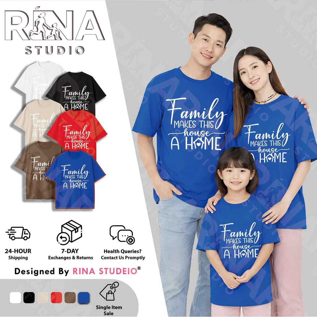 Siap Kirim & COD(dikirim dalam 24 jam)RINA STUDIO | baju couple keluarga | Bergambar Family, Kaos Ke