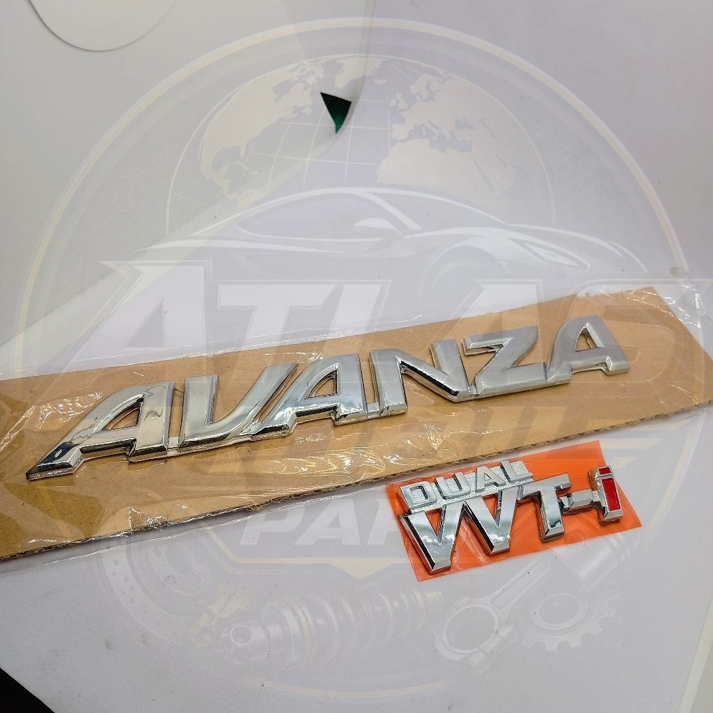 Emblem Logo Tulisan Avanza & Dual Vvti Original