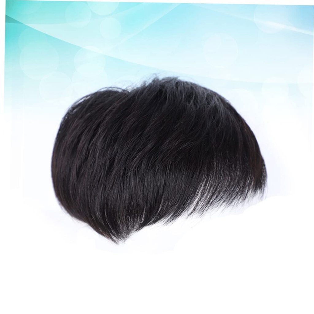 Hairclip Pria Wig Pria Rambut Asli Rambut Palsu Pria Botak Rambut Simulasi