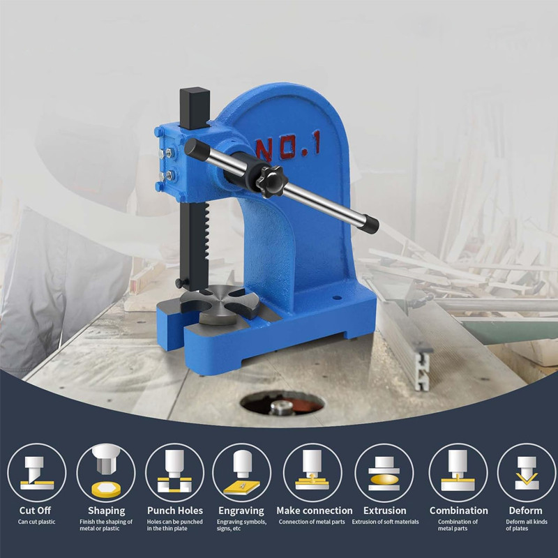 Alat Press Arbor Manual 1 Ton Hand Press Machine Arbor Press Bench Press Tool Heavy Duty