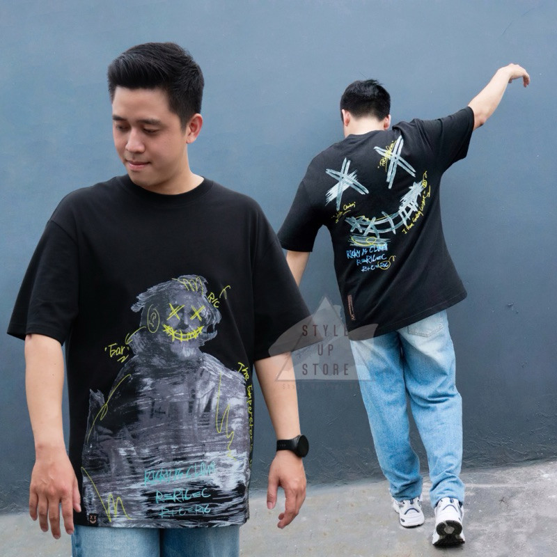 Tshirt Oversize - RIC Kaos Pria Oversize Ricky Is clown Dissapeared