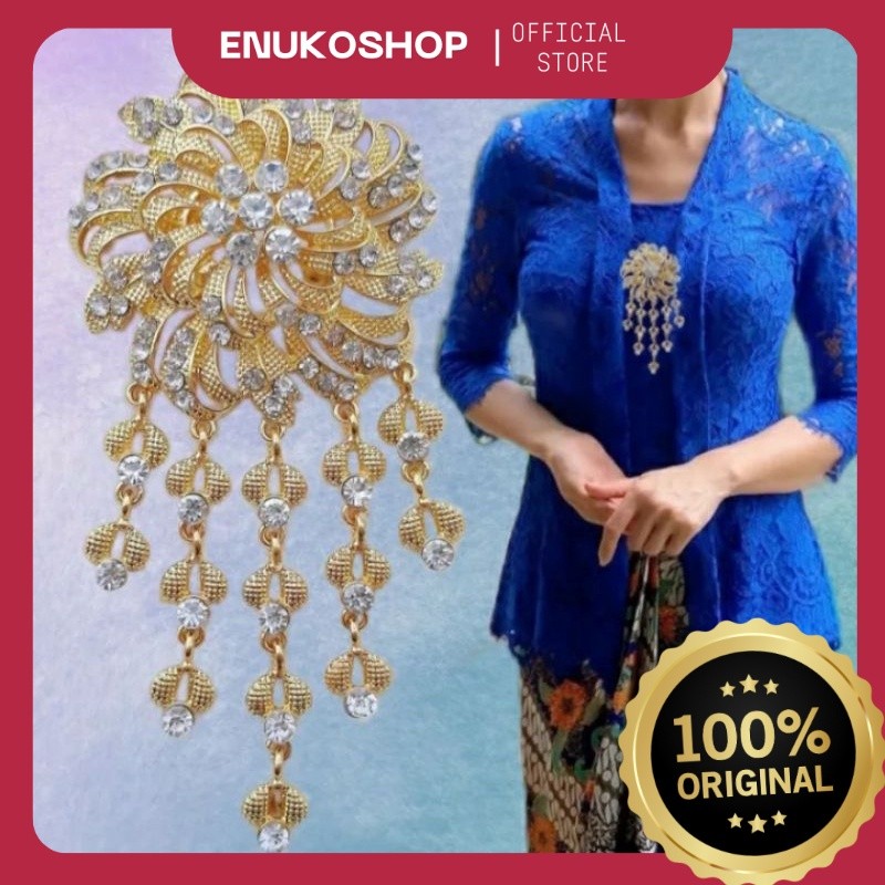 Bros Kebaya Mewah Pengantin Kirana/Bros Kutu Baru Mewah Adat Tradisional Jawa Pakaian Adat AS