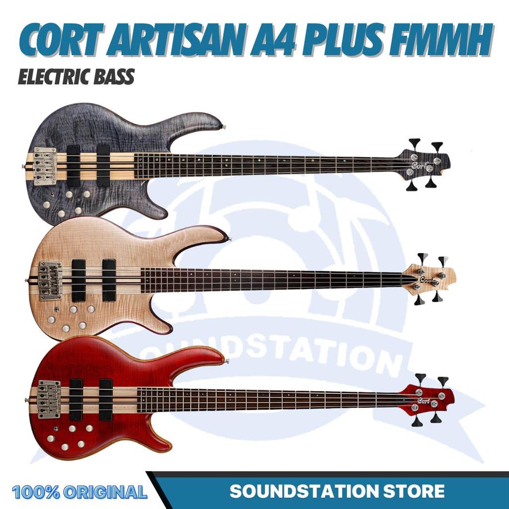 Cort Artisan A4 Plus FMMH Electric Bass Guitar - Bass Listrik Elektrik