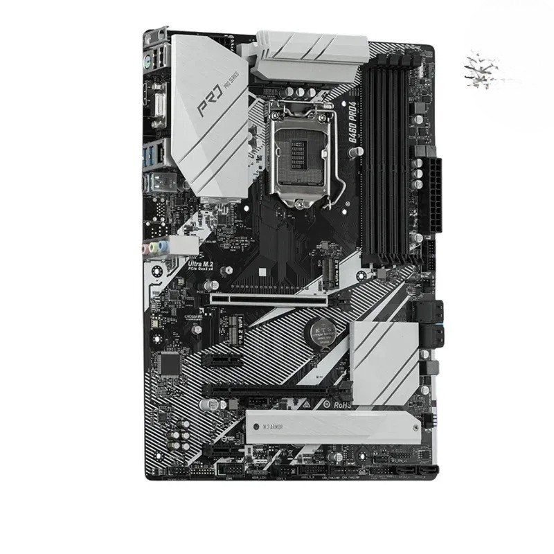 For Asrock B460 PRO4 Motherboard 128GB HDMI PCI-E3.0 M.2 LGA 1200 DDR4 ATX B460 Mainboard 100% Teste