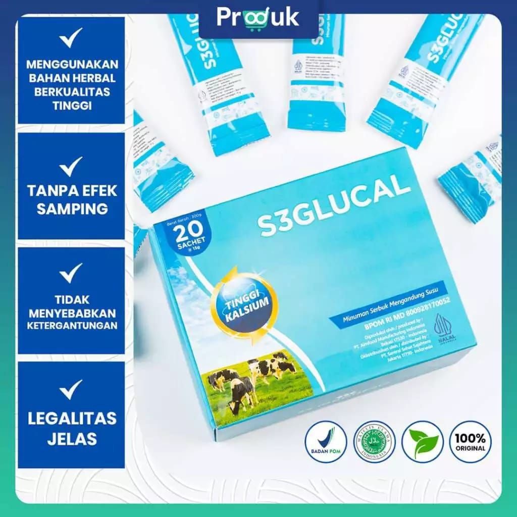 Terlaris S3GLUCAL S3 Glucal ORIGINAL |ISI 20 SACHET TERAMPUH