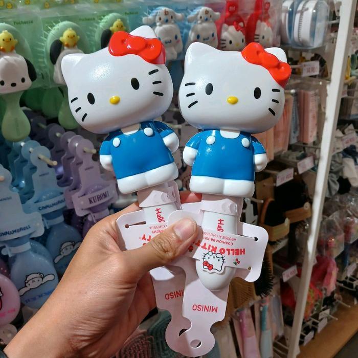 MINISO Hello Kitty Cushion Hairbrush ( Sisir Hello Kitty ) HAIR BRUSH COMB SISIR RAMBUT KARAKTER KAR