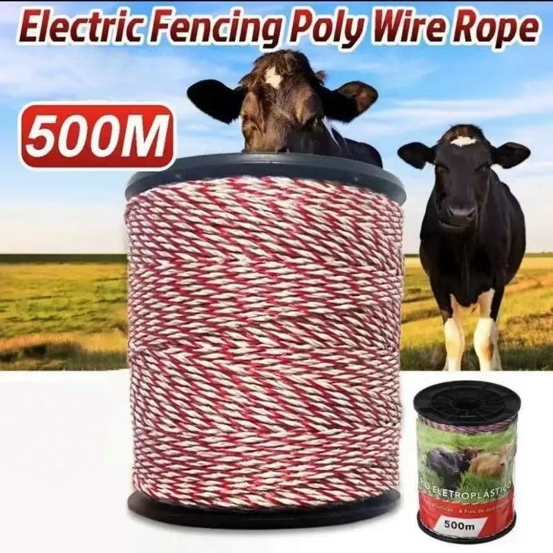 Kawat Pagar Listrik Polytwire 500 Meter Diameter 2.5mm Pagar Pertanian Perkebunan Peternakan Hewan