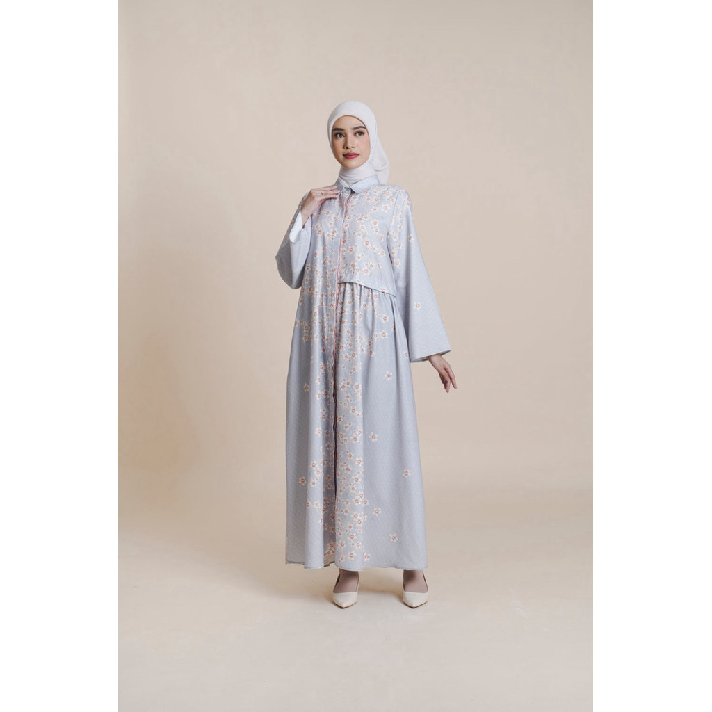 ELZATTA Gamis Kerut Miryam - Fashion Wanita Muslimah - Gamis Dress Lebaran Elzatta