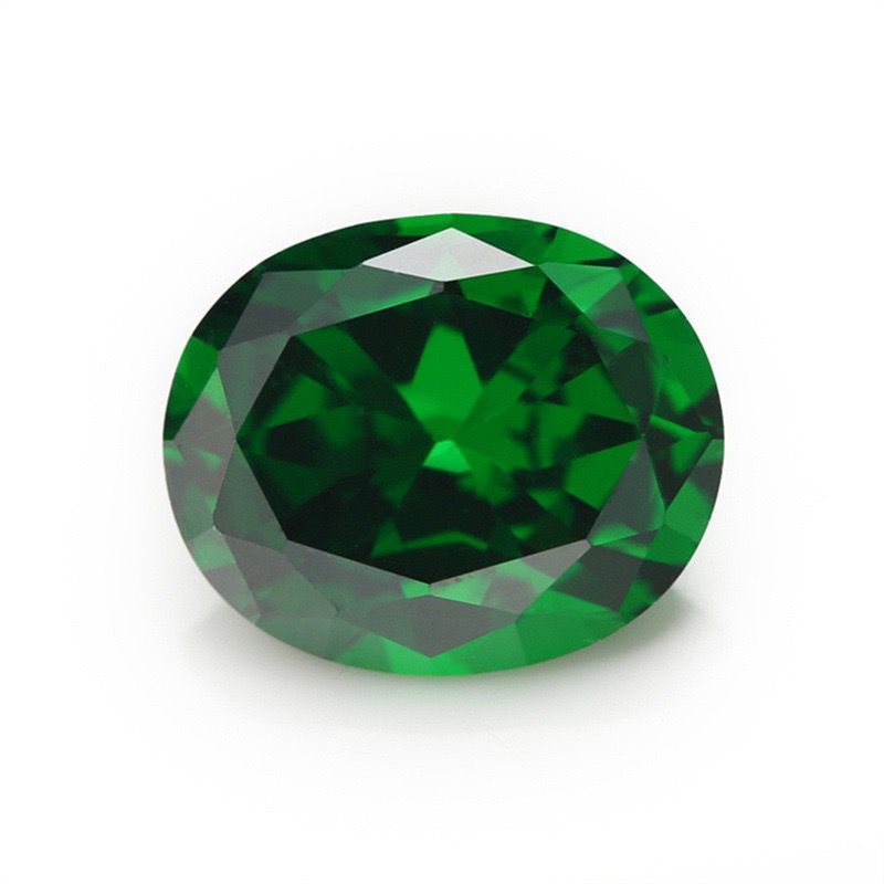 Cubic Zircon America Diamond Oval – Batu Permata Sintetis Berkilau, Pilihan Warna Cerah untuk Cincin