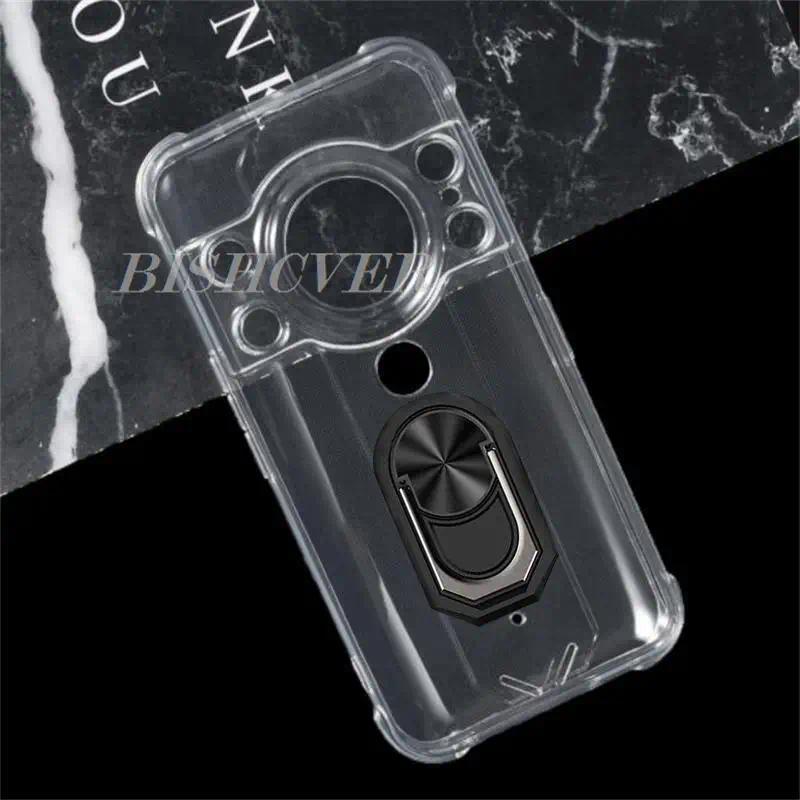 For AGM H5 AGM H5 Pro 6.52" Back Ring Holder Bracket Phone Case Smartphone TPU Soft Silicone Cover