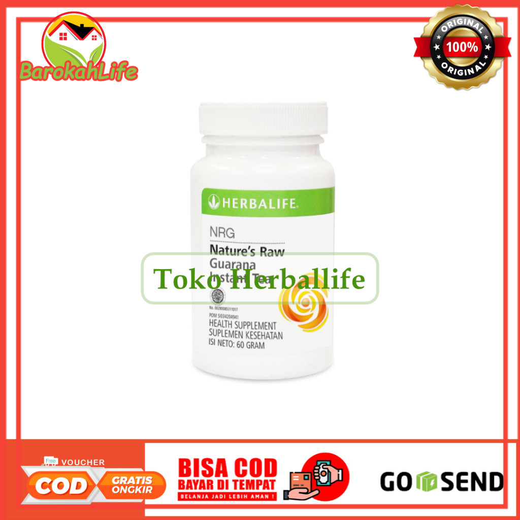 Herbalife NRG NATURES RAW GUARANA Teh Penambah Stamina Teh Penambah Energi Teh Daya Ingat TEH HERBAL