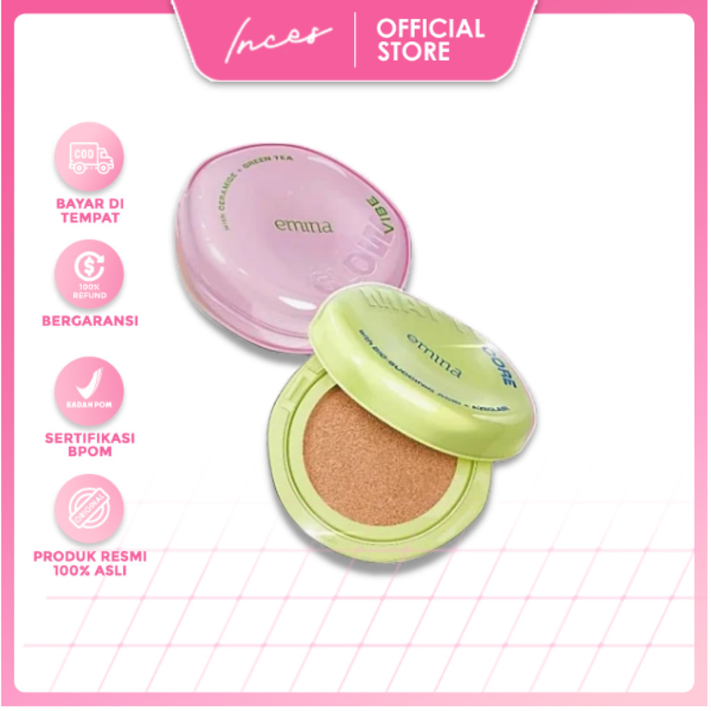 INCES - Emina Glow & Matte 3in1 Skincare Cushion SPF 50 PA++++ 13g