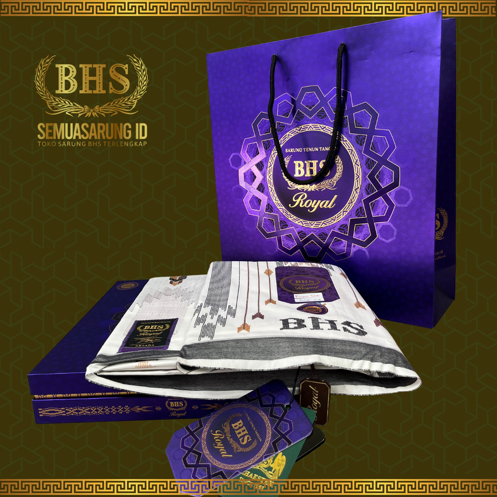 Sarung BHS Royal Gold New Product Motif R66 SGB Songket Gunungan Sarung BHS Jahit Tengah Produk Baru
