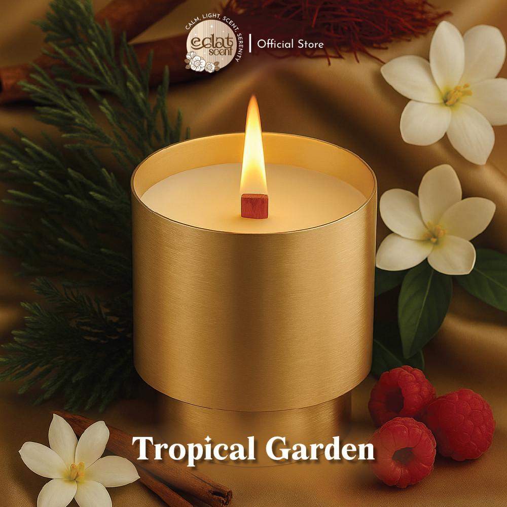 Eclat Candles Floral Woody Lilin Aromaterapi Cup Logam Mewah Metal Cup Soy Wax Aromatherapy Candle E