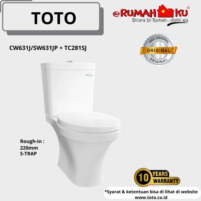 Kloset Duduk TOTO CW631J/SW631JP Complate Set