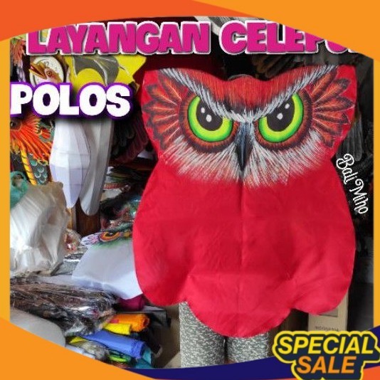 Layangan Celepuk Kating Warna - Celepuk Polos - Kelepuk Kain PALING DICARI 