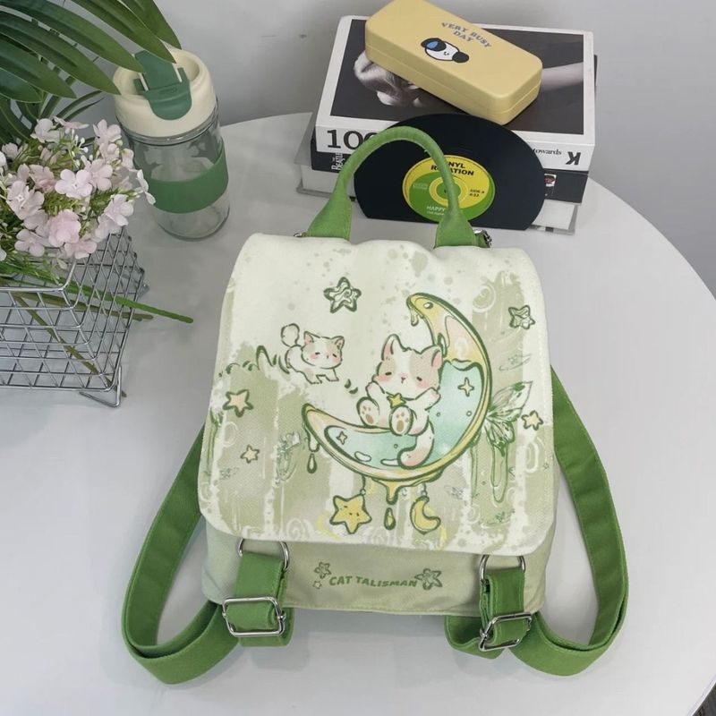 [Amy] Tas ransel kecil warna hijau mint model Mambo Amy desain unik gak pasaran, gaya fresh & imut.