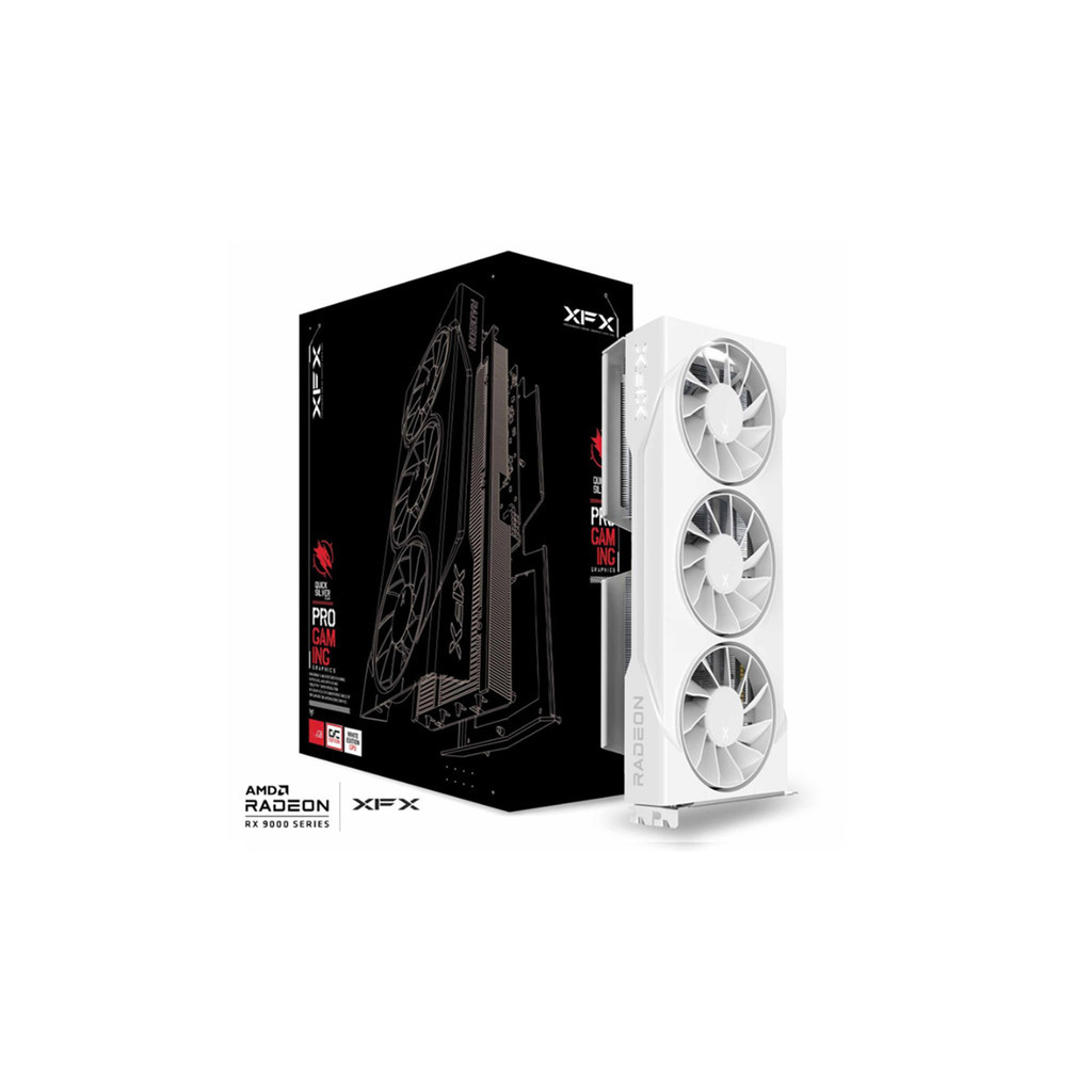VGA XFX RX 9060 XT SWIFT OC WHITE 16GB 3 FAN