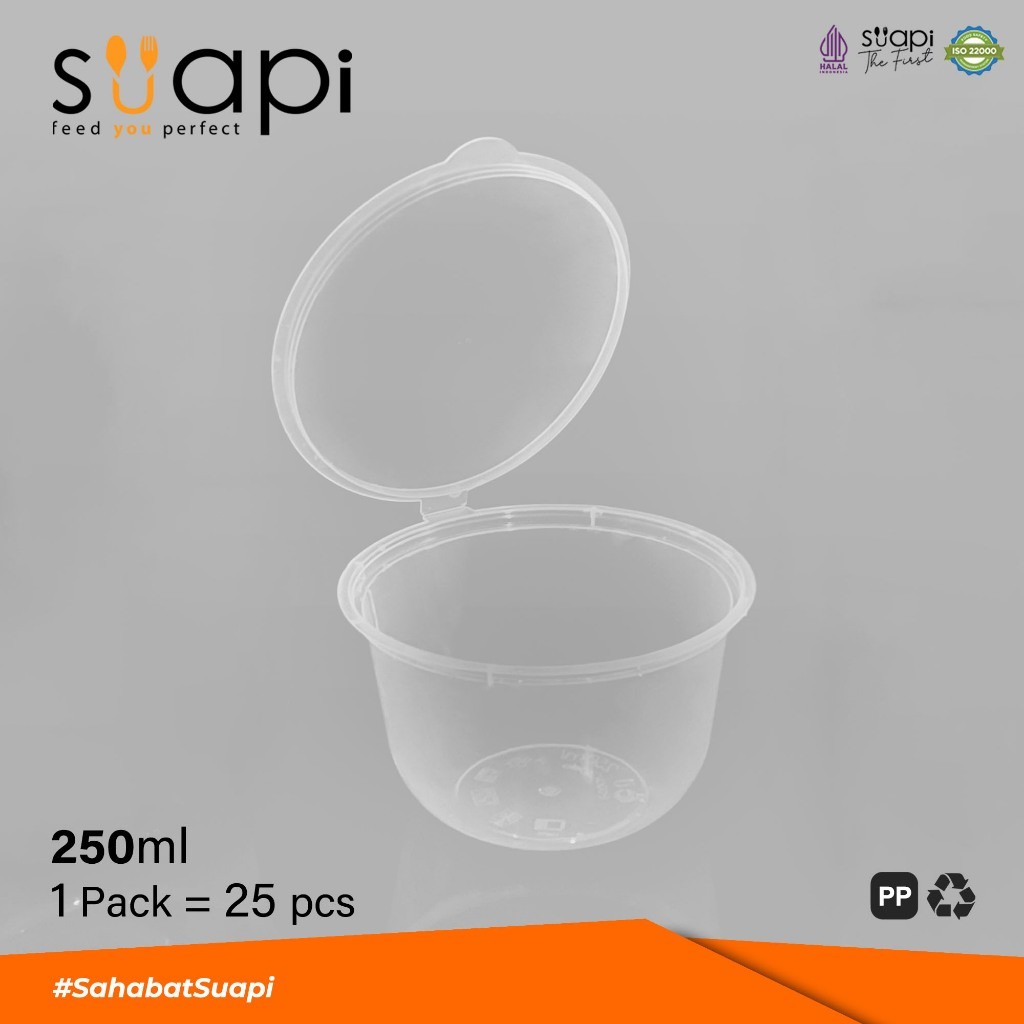 [25pcs] Thinwall Bowl 250ml Transparan / Mangkok Makan Plastik  / Food Container / Bowl Organizer Tu