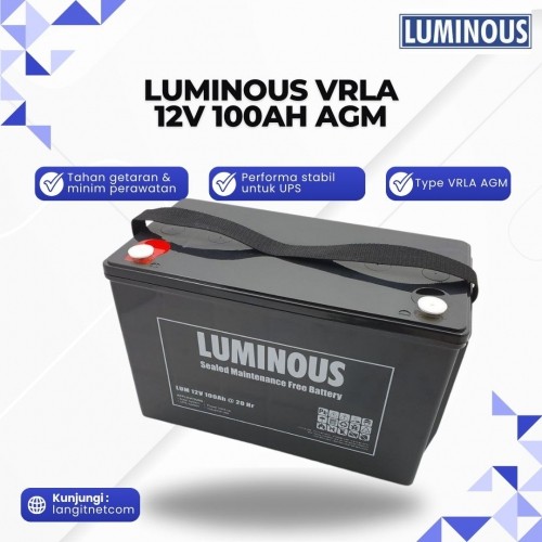 LUMINOUS VRLA 12V 100AH AT 20H VRLA BATTERY