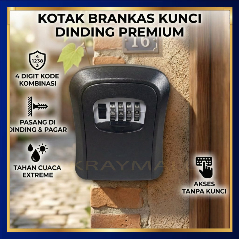 Kotak Brankas Safety Box Dinding 4 Digit Password TS711