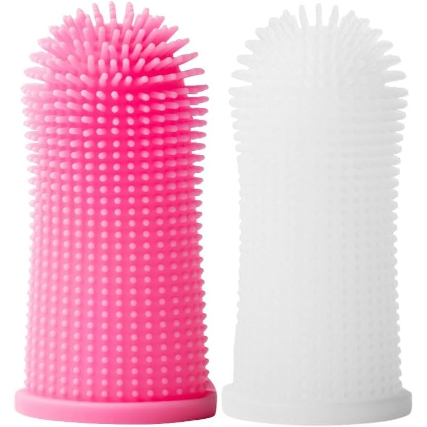 Dog finger toothbrush, easy-to-use dog toothbrush suitable for small, meum and large dog breeds
