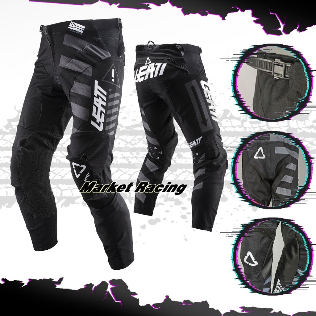 SIMZET_SHOP Pants Celana Cross motor Trail adventure mtb Hitam Black (Celana Aja) motocross panjang 