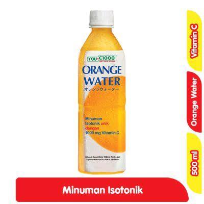 you c 1000 orange and lemon water 1karton isi 24pcs - orange Terlaris